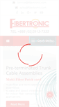 Mobile Screenshot of fibertronic.com